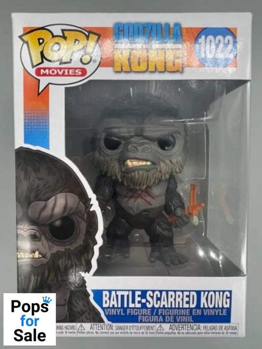 #1022 Battle-Scarred Kong - Godzilla vs Kong Funko POP - PopsforSale.co.uk