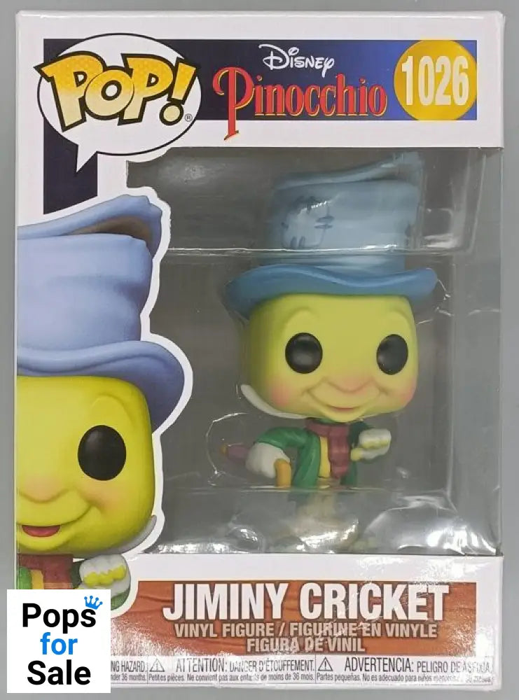 1026 Jiminy Cricket (Street) - Disney Pinocchio Box Damaged Funko POP