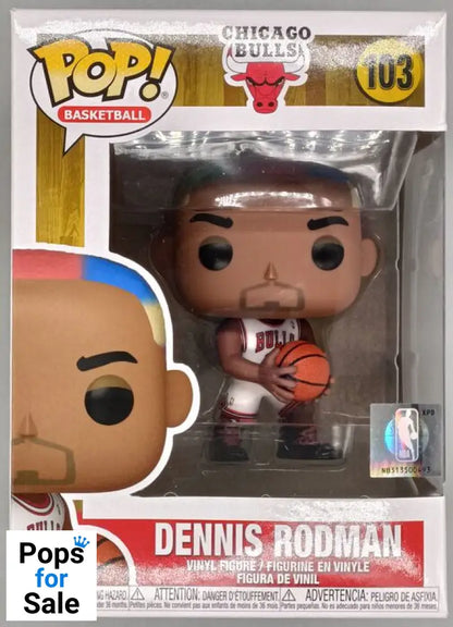 #103 Dennis Rodman - NBA Legends - (Bulls Home) - Box Damaged Funko POP - PopsforSale.co.uk