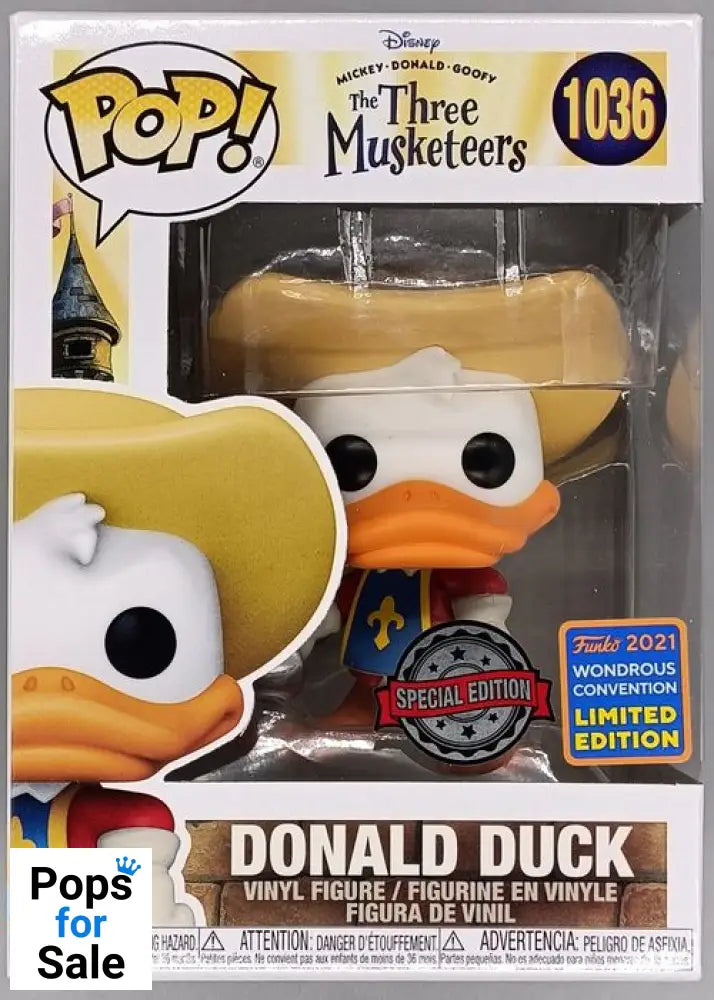 1036 Donald Duck - Disney The Three Musketeers 2021 Con Funko POP