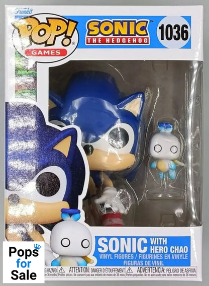 1036 Sonic with Chao - Sonic The Hedgehog Funko POP - Brand New