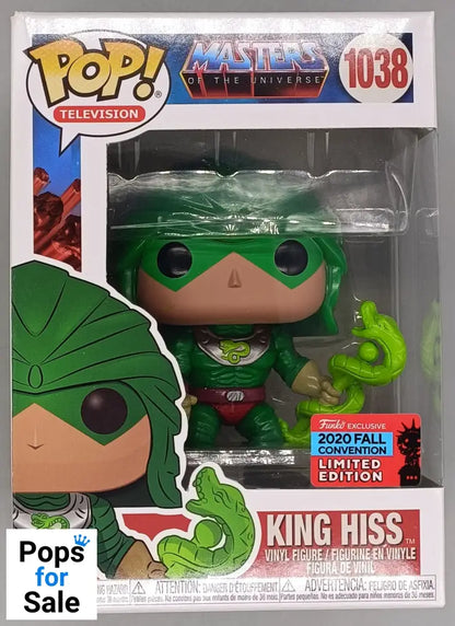 1038 King Hiss - Masters of The Universe - 2020 Con Funko POP - Box Damaged