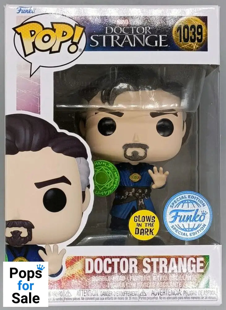 #1039 Doctor Strange Glow Marvel Doctor Strange Box Damaged Funko POP - PopsforSale.co.uk