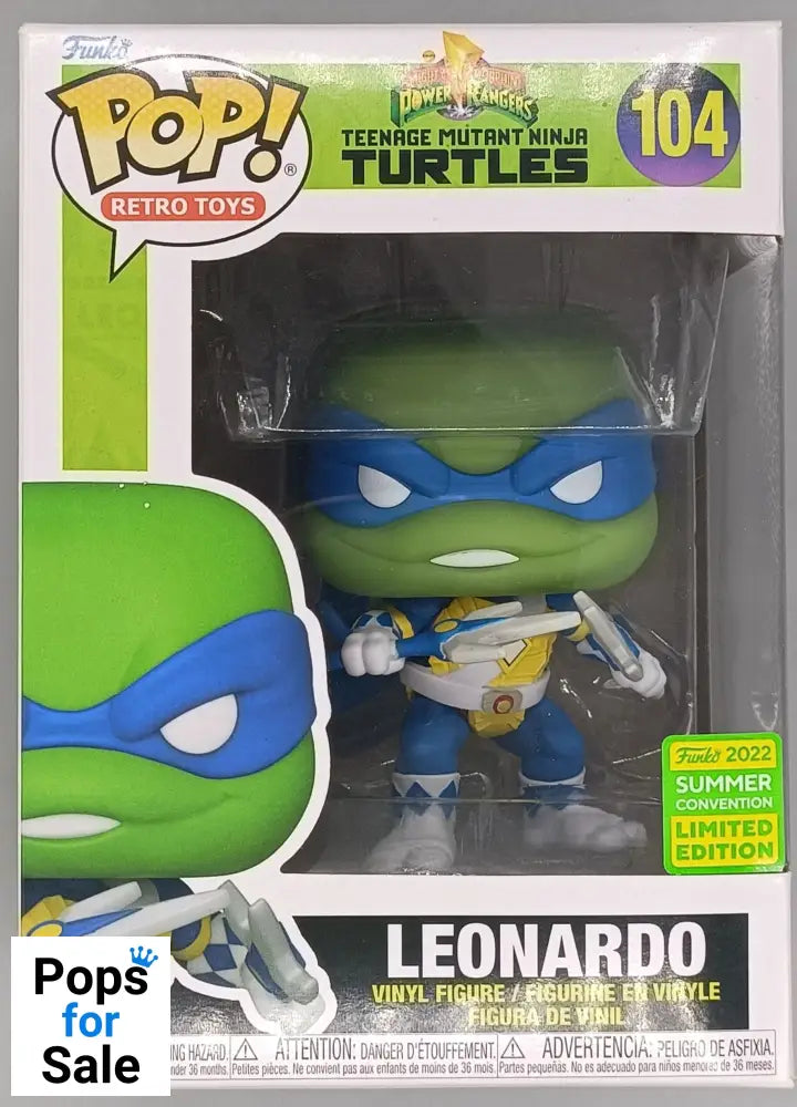 104 Leonardo - Teenage Mutant Ninja Turtles TMNT - 2022 Con - Box Damaged Funko POP