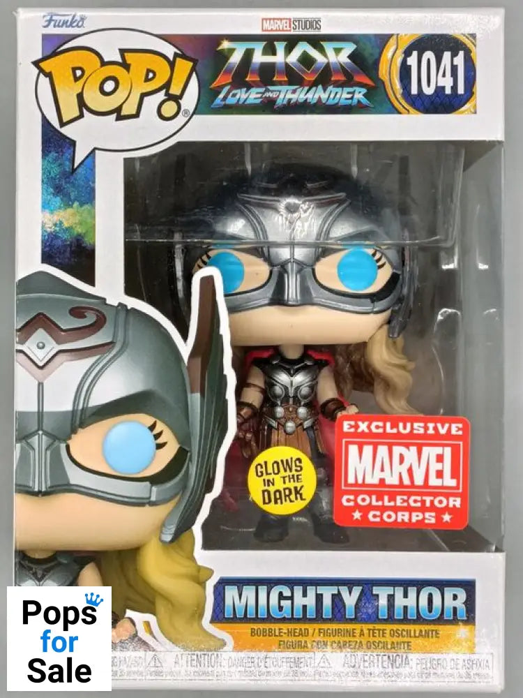 1041 Mighty Thor - Glow - Marvel Thor Love and Thunder - Marvel Collector Corps Funko POP