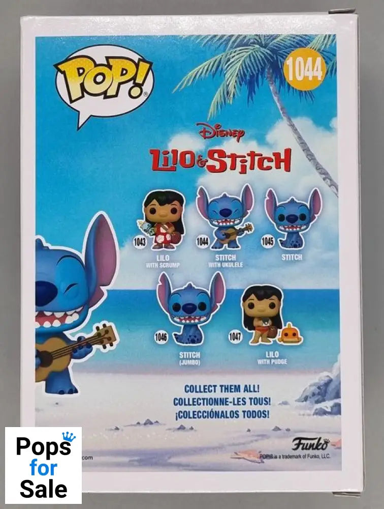 #1044 Stitch (with Ukulele) - Diamond - Disney Lilo & Stitch Funko POP - PopsforSale.co.uk