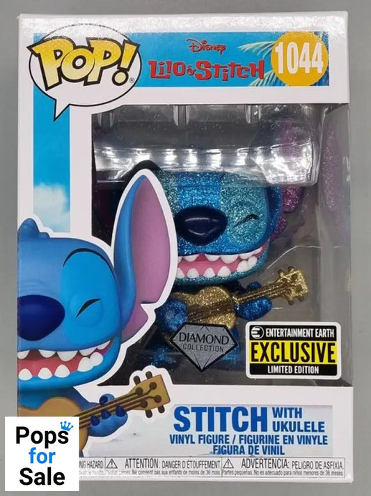 #1044 Stitch (with Ukulele) - Diamond - Disney Lilo & Stitch Funko POP - PopsforSale.co.uk