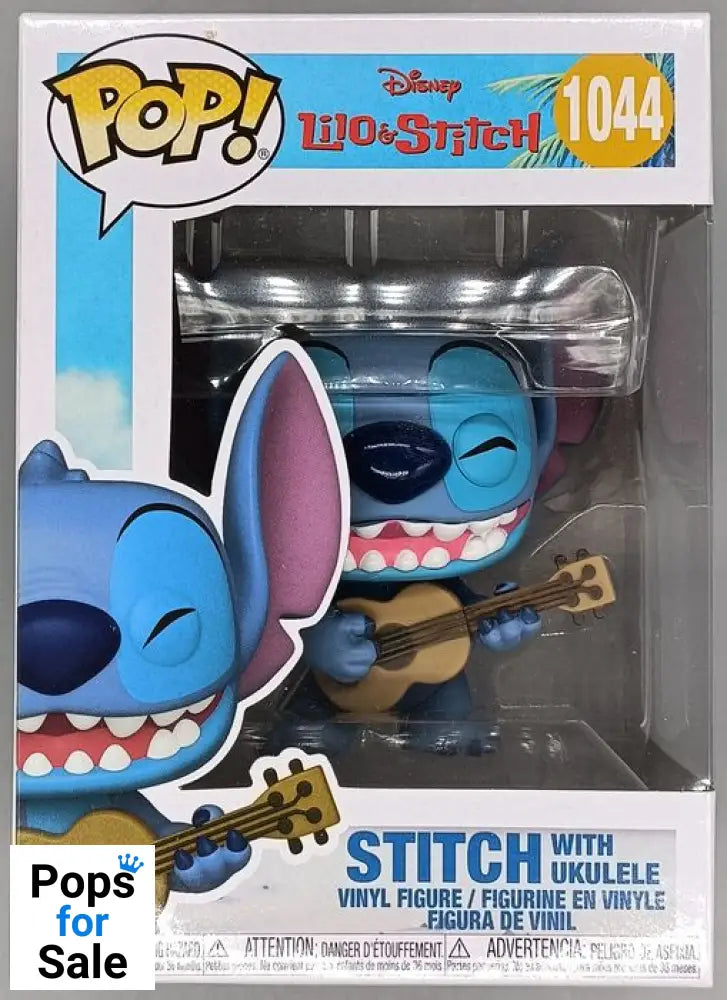 #1044 Stitch with Ukulele - Disney Lilo & Stitch Box Damaged Funko POP - PopsforSale.co.uk