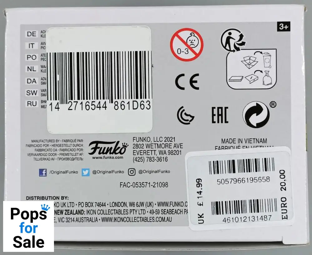 #1045 Stitch (Seated Smiling Pride) Diamond Disney Damaged Box Funko POP