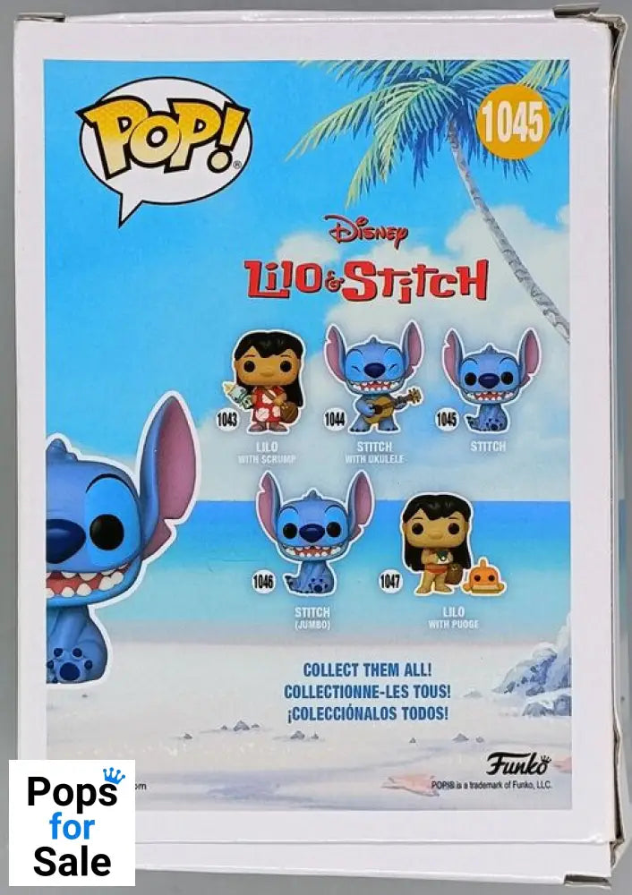 1045 Stitch (Smiling Seated) - Disney Lilo & Stitch - Box Damaged Funko POP