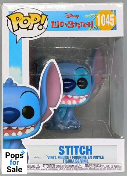 1045 Stitch (Smiling Seated) - Disney Lilo & Stitch - Box Damaged Funko POP