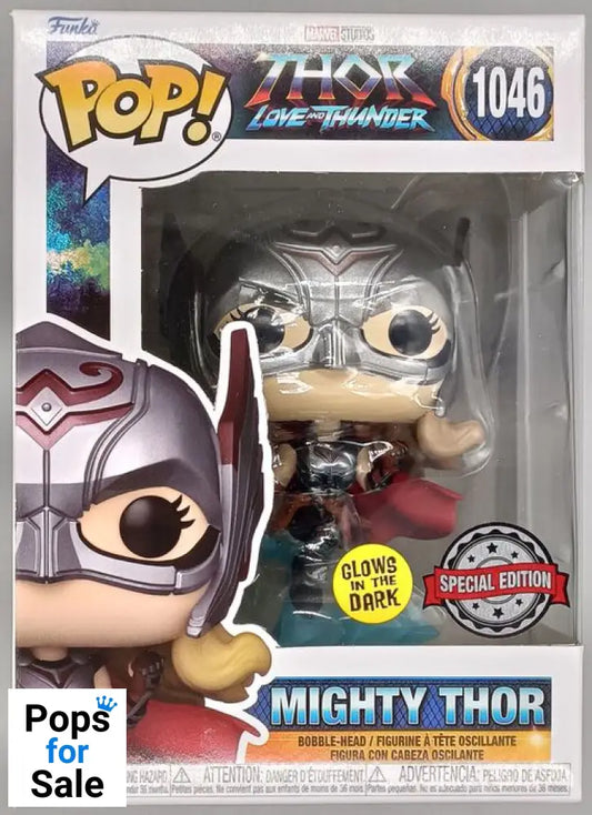 #1046 Mighty Thor - Glow - Marvel Thor Love & Thunder Funko POP - PopsforSale.co.uk