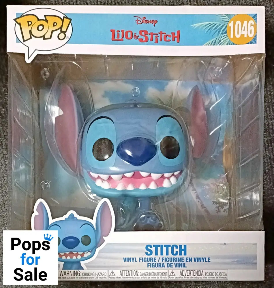 1046 Smiling Seated Stitch - 10 Inch - Disney Lilo & Stitch - Box Damaged Funko POP