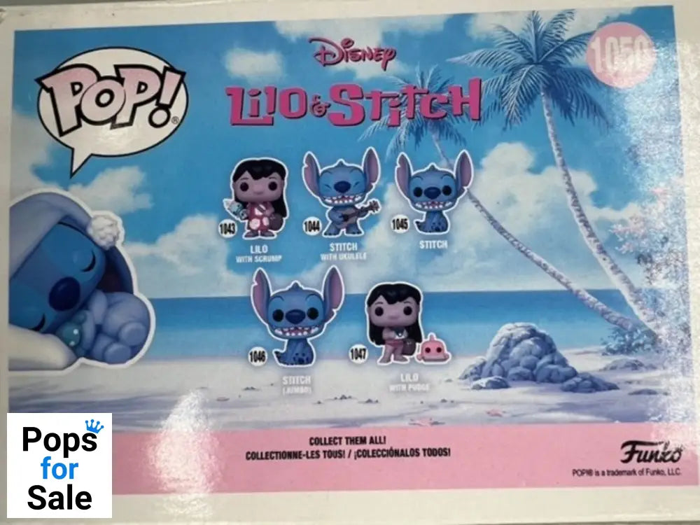 #1050 Sleeping Stitch - Disney Lilo & Stitch - Box Damaged Funko POP - PopsforSale.co.uk