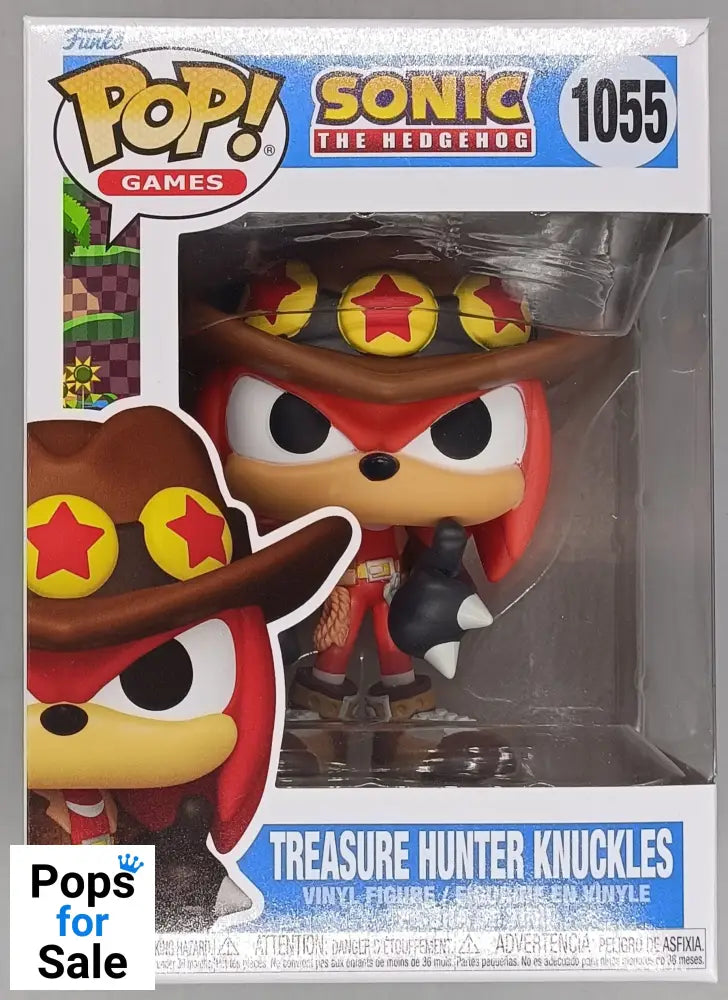 1055 Treasure Hunter Knuckles - Sonic the Hedgehog - Box Damaged Funko POP