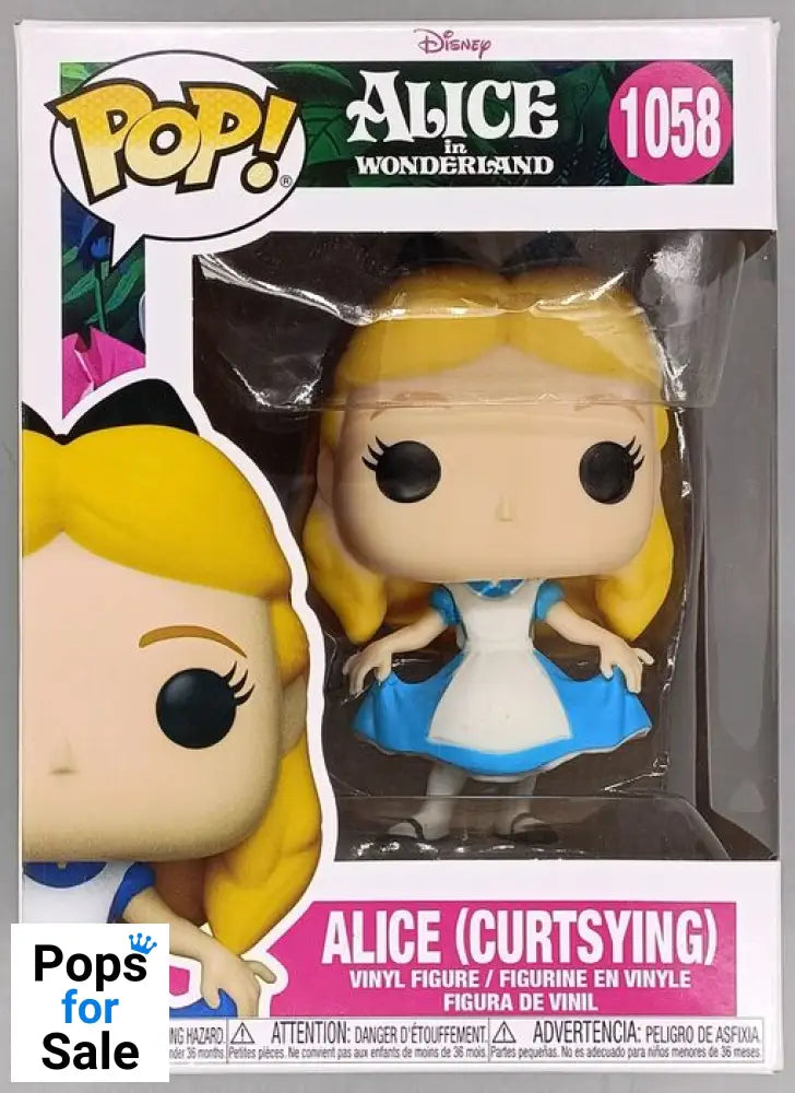 #1058 Alice (Curtsying) - Disney Alice In Wonderland Funko POP - PopsforSale.co.uk