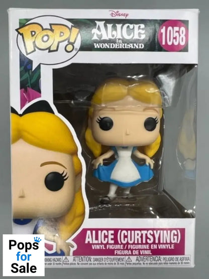 1058 Alice (Curtsying) - Disney Alice In Wonderland Funko POP - Box Damaged