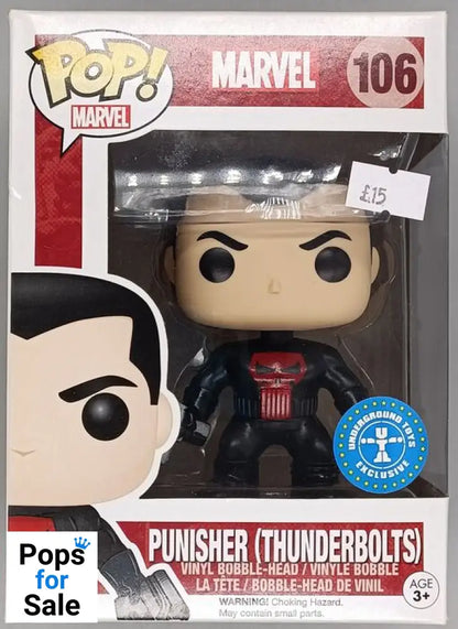 #106 Punisher (Thunderbolts) Marvel - Exclusive Box Damaged Funko POP - PopsforSale.co.uk