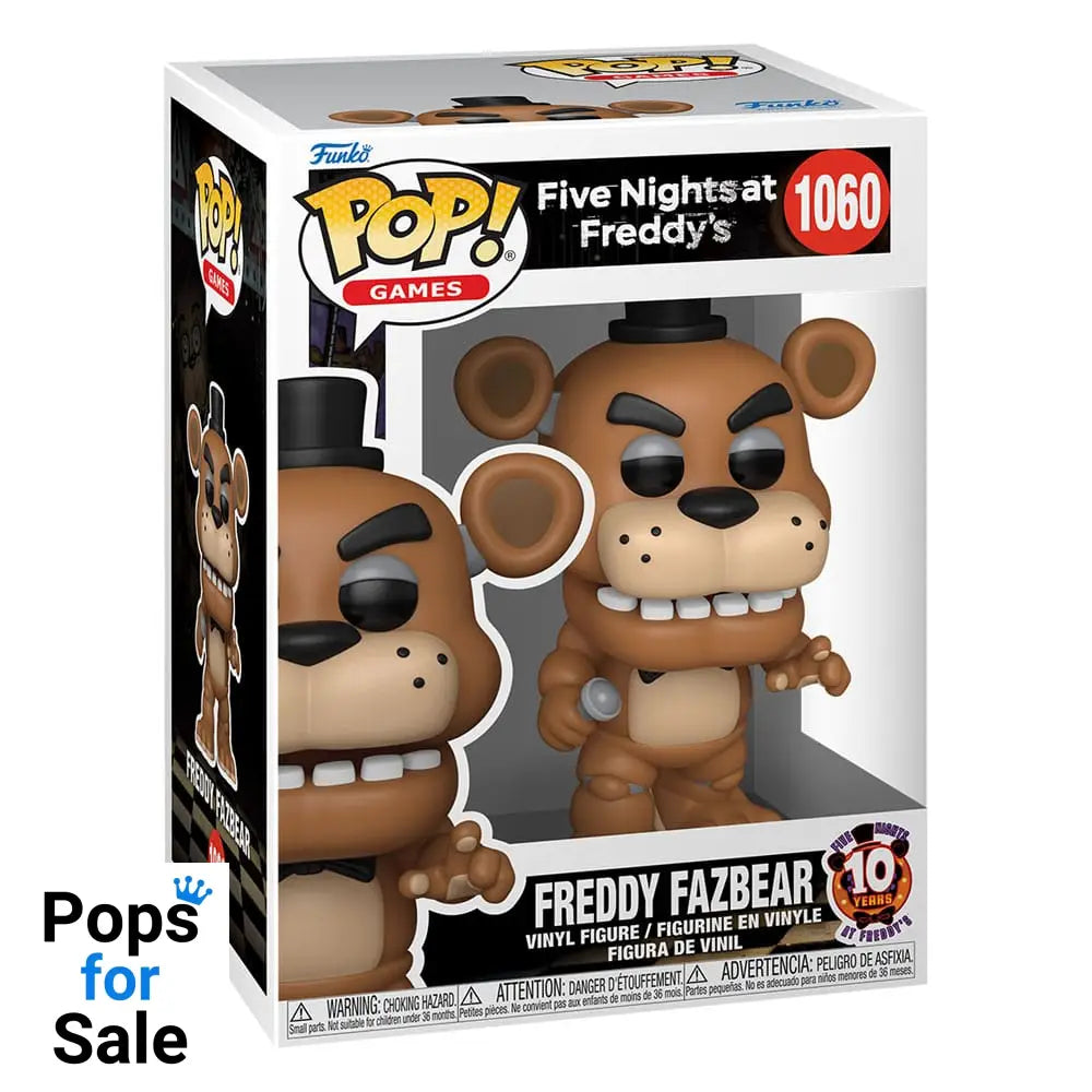 1060 Freddy Fazbear - Five Nights At Freddy’s 10Th Anniversary Fnaf Funko Pop Presale