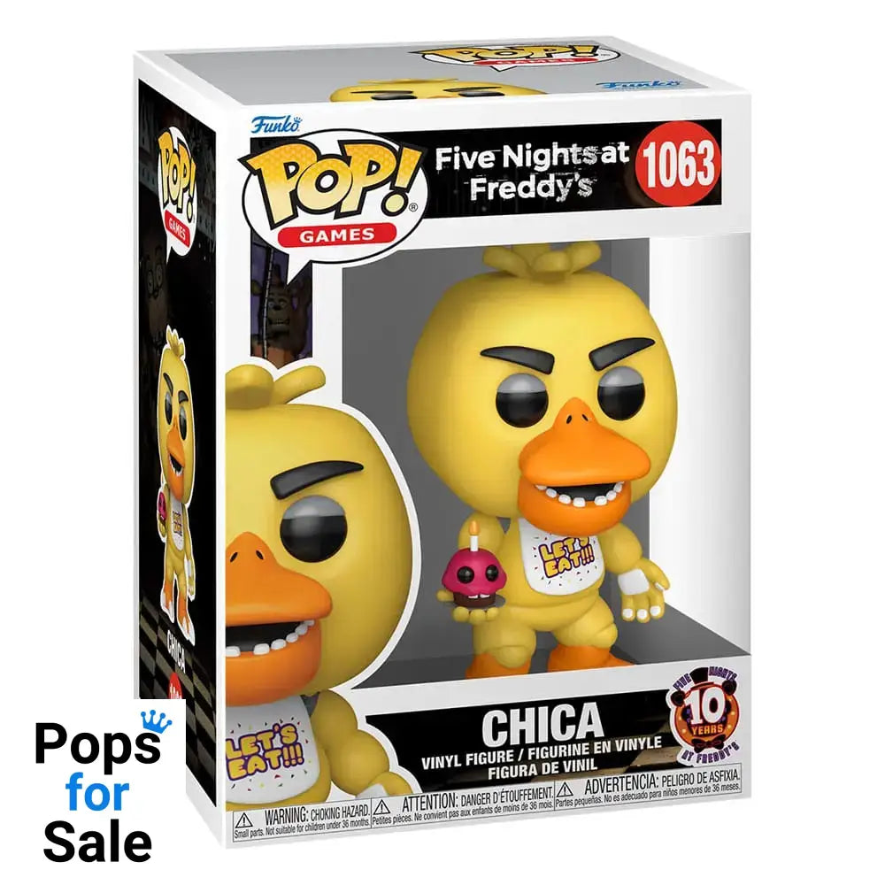 1063 Chica - Five Nights At Freddy’s 10Th Anniversary Fnaf Funko Pop Presale
