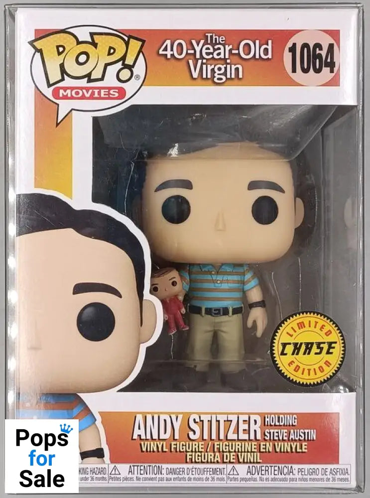 #1064 Andy Stitzer (Holding Steve Austin) Chase 40 Year Old Funko POP - PopsforSale.co.uk