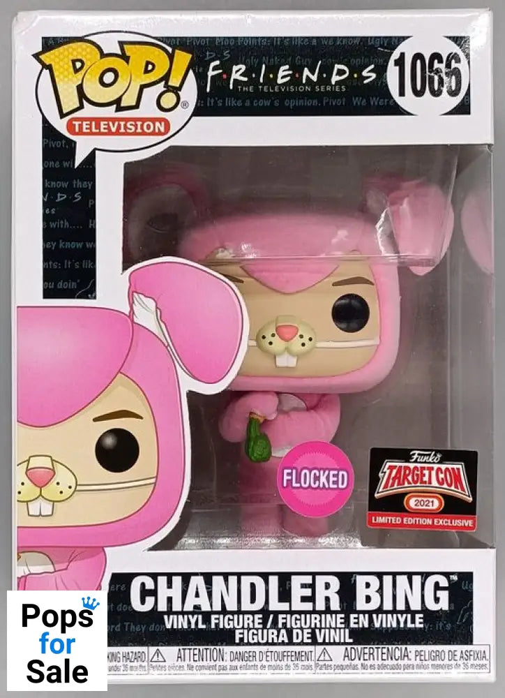 #1066 Chandler Bing (Bunny) - Flocked - Friends - Box Damaged Funko POP