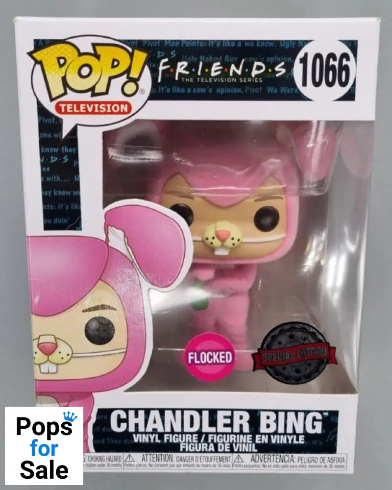 #1066 Chandler Bing (Bunny) - Flocked - Friends Funko POP - PopsforSale.co.uk