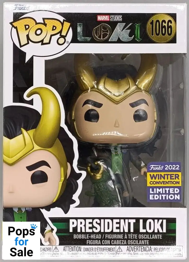 1066 President Loki (w/ Alligator Loki) Marvel Loki 2022 Con Funko POP