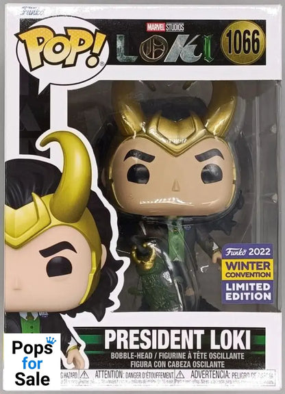 1066 President Loki (w/ Alligator Loki) Marvel Loki 2022 Con Funko POP
