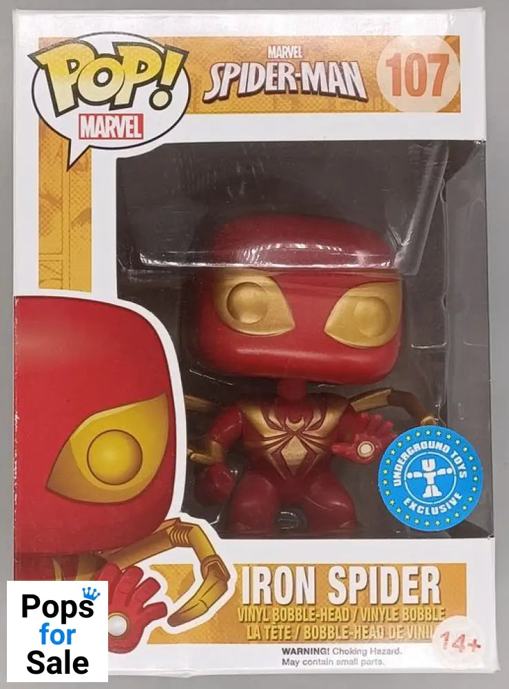 #107 Iron Spider - Marvel Spider-Man - Box Damaged Funko POP - PopsforSale.co.uk