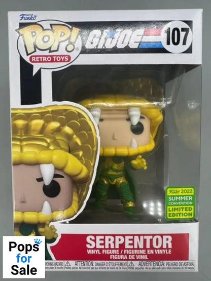 #107 Serpentor - GI Joe - 2022 Con - Box Damaged Funko POP - PopsforSale.co.uk