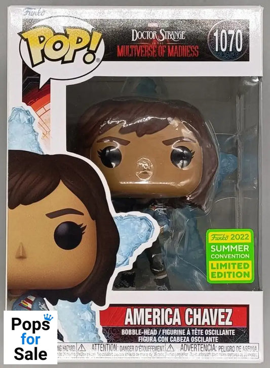 #1070 America Chavez (w/ Portal) - Marvel Doctor Strange 2 - 2022 Con Funko POP - PopsforSale.co.uk