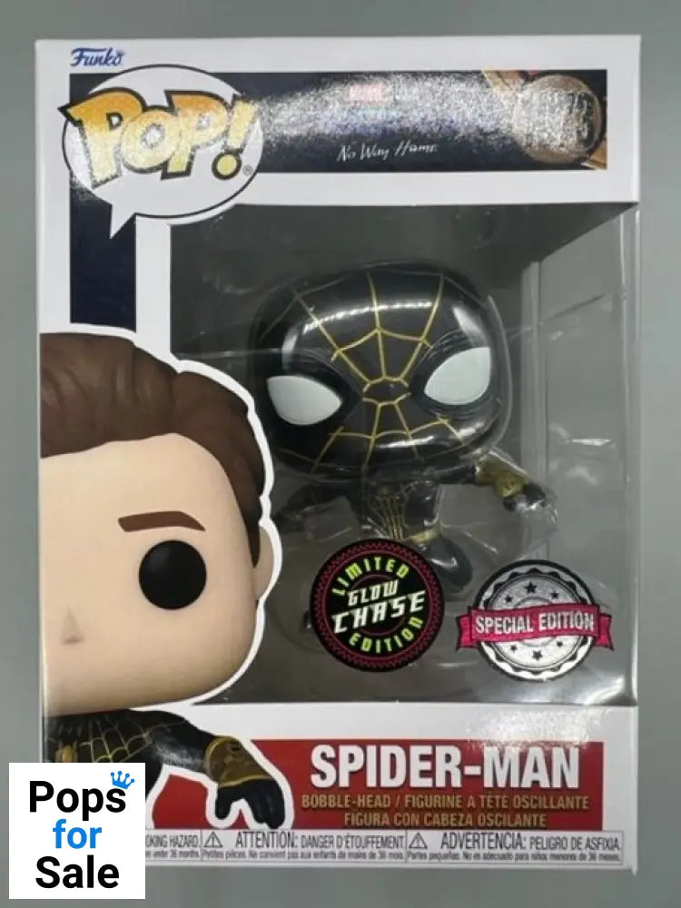 #1073 Spider-Man (Leaping) Glow Chase Marvel No Way Home Funko POP - PopsforSale.co.uk