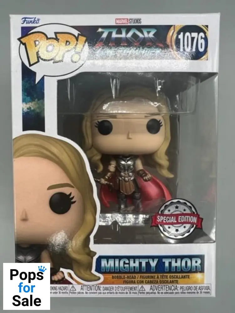 1076 Mighty Thor (w/o Helmet) Metallic Marvel Thor 4 L & T Funko POP