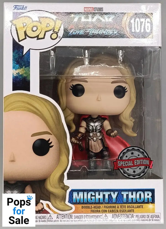 1076 Mighty Thor w/o Helmet Metallic Marvel Thor 4 Love and Thunder Funko POP - Box Damaged