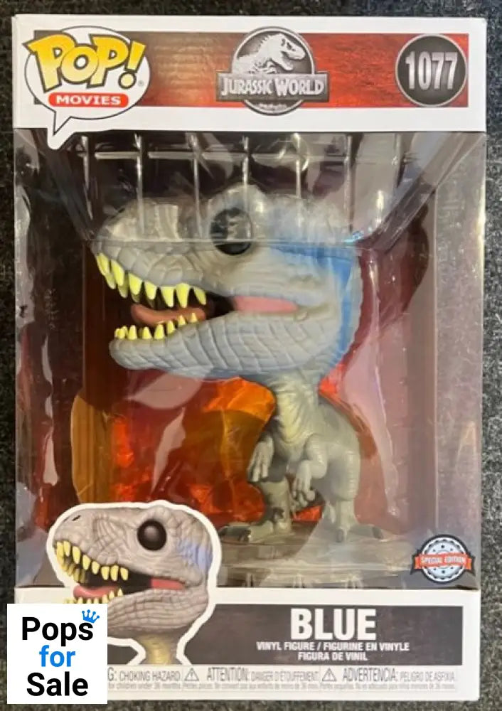 1077 Blue - 10 Inch - Jurassic World Funko POP - Box Damaged