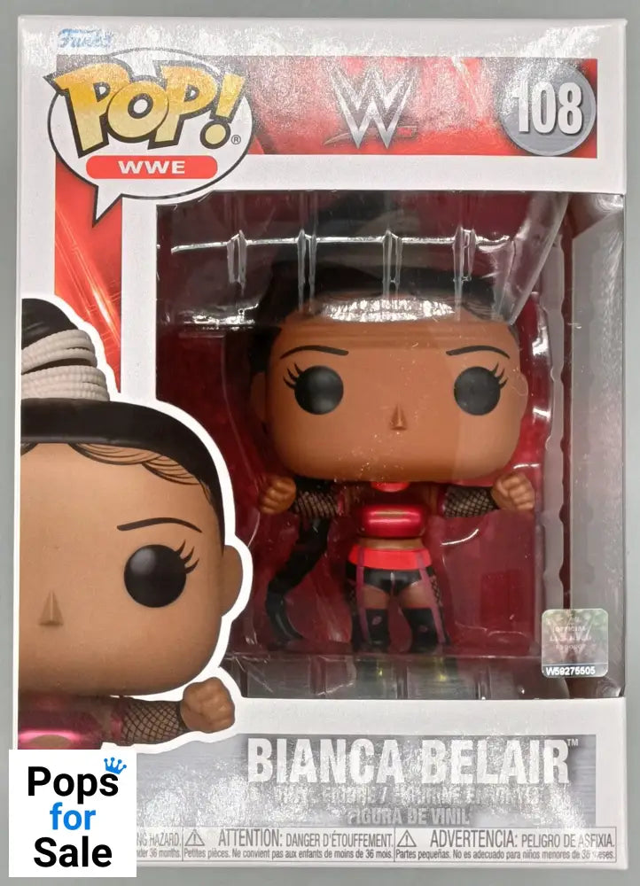 #108 Bianca Belair (WrestleMania 38) - WWE - Brand New Funko POP in Protector - PopsforSale.co.uk