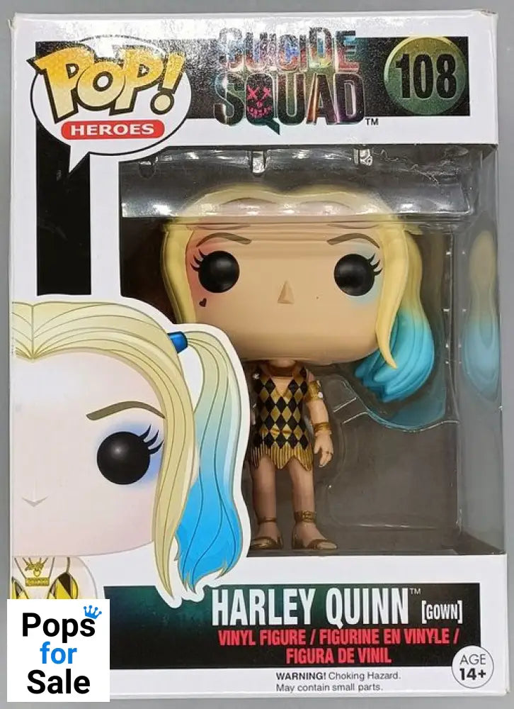 #108 Harley Quinn (Gown) - DC Suicide Squad - Box Damaged Funko POP - PopsforSale.co.uk