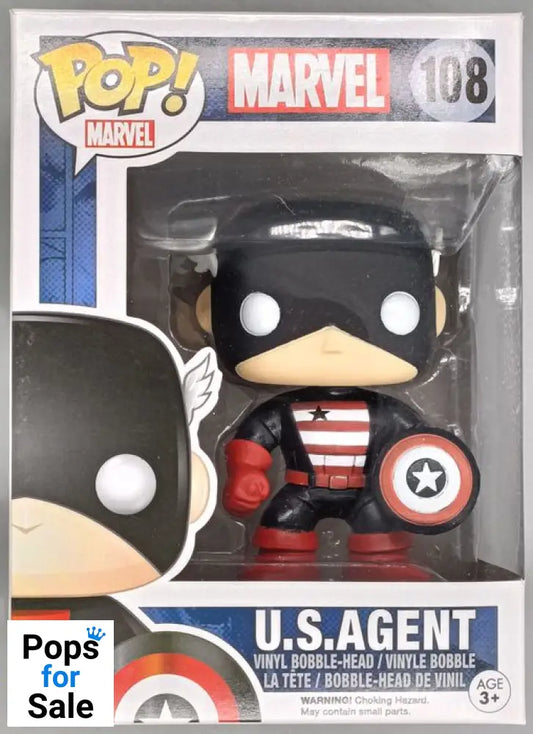 #108 U.S. Agent - Marvel - Box Damaged Funko POP - PopsforSale.co.uk