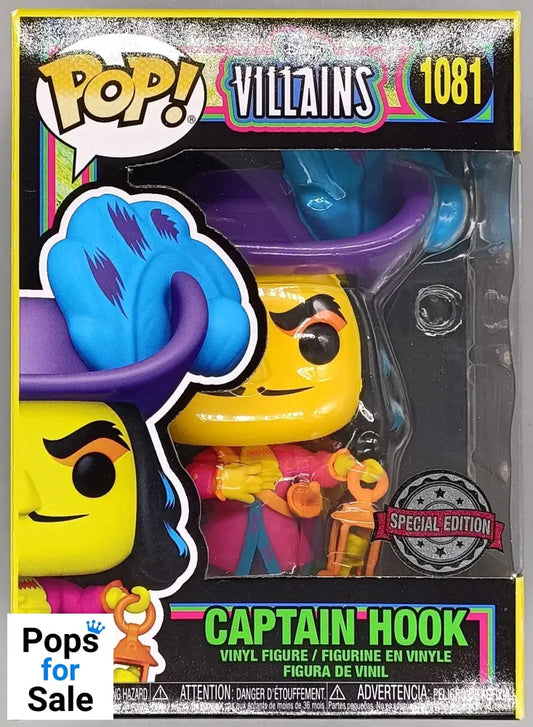 #1081 Captain Hook - Blacklight - Disney Villains Funko POP - PopsforSale.co.uk