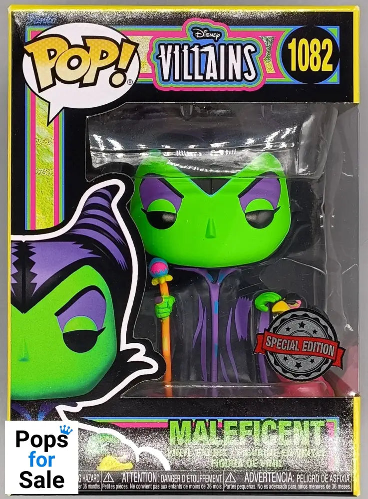 #1082 Maleficent - Blacklight - Disney Villains Funko POP - PopsforSale.co.uk