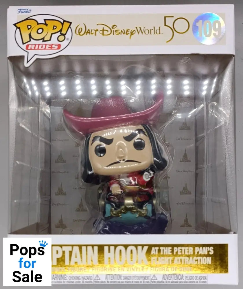 #109 Captain Hook (Peter Pan's Flight Attraction) - Rides Funko POP - PopsforSale.co.uk