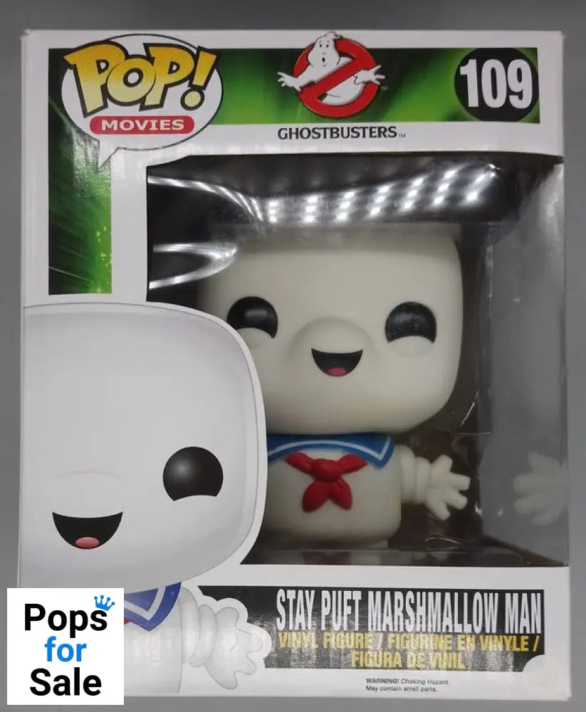 #109 Stay Puft Marshmallow Man 6 Inch - Ghostbusters Box Damaged Funko POP