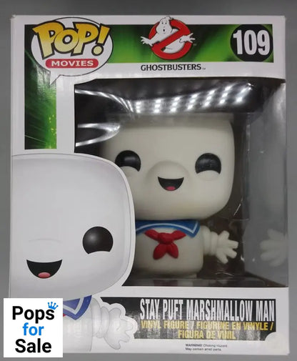 #109 Stay Puft Marshmallow Man 6 Inch - Ghostbusters Box Damaged Funko POP