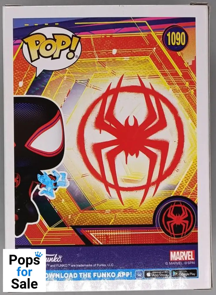 #1090 Spider-Man (w/ Electricity) Marvel Spider-Verse Box Damaged Funko POP