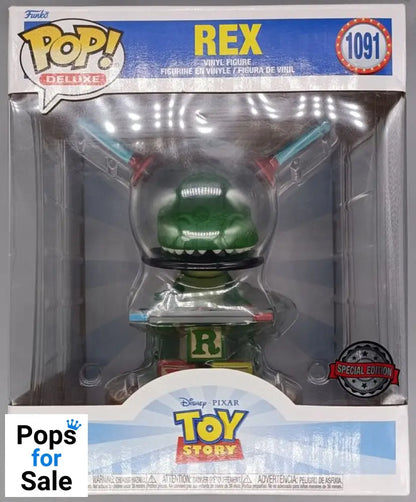 1091 Rex (w/ Controller) - Deluxe - Disney Toy Story Funko POP - Box Damaged