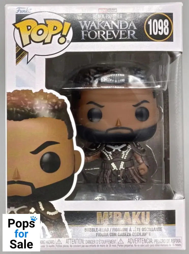 #1098 M'Baku - Black Panther: Wakanda Forever - Box Damaged Funko POP - PopsforSale.co.uk