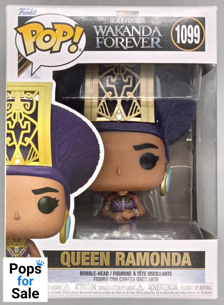 1099 Queen Ramonda - Marvel Black Panther: Wakanda Forever Funko POP - Box Damaged