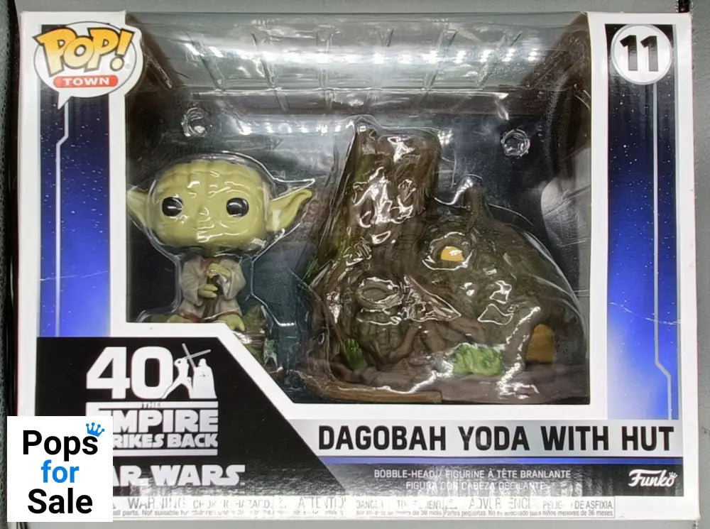 11 Dagobah Yoda with Hut - Town - Star Wars - Box Damaged Funko POP