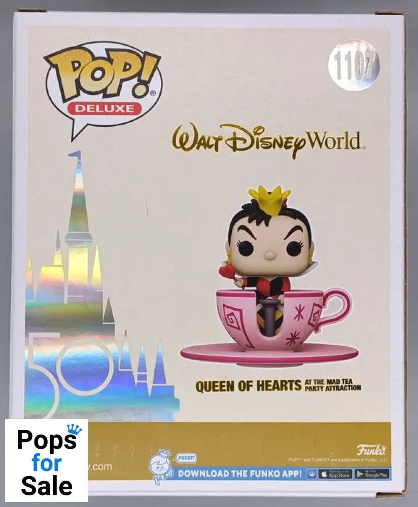 #1107 Queen of Hearts Disney Mad Tea Party Attraction Funko POP - PopsforSale.co.uk